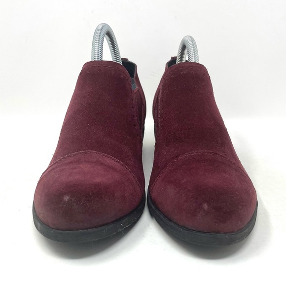Korks‎ Leather Slip Ons Suede Maroon Womens 7.5 - Picture 3 of 8